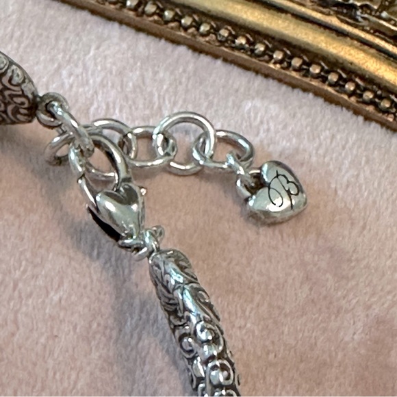 Retired Brighton Bracelet Cher Jazz Silver Swirls Crystal Links Romantic Western - Picture 8 of 11